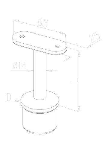 Stem Connectors - Model 0100 - Flat CAD Drawing